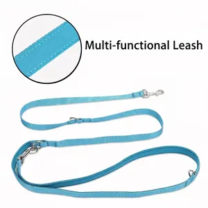 Multi-Functional Hands-Free Dog Leash Crossbody Reflective Polyester Braided Traction Rope For Small Medium Large Dogs Pet Walking Accessories