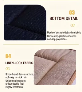 Macro detail of breathable imitation linen and anti-slip bottom for pet mat
