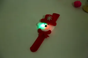 LED light-up Christmas slap bracelet with plush bear character