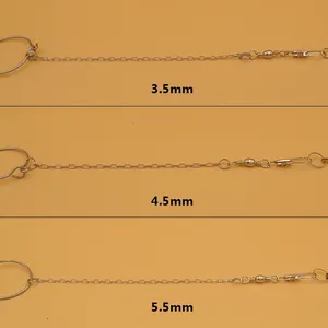 Roestvrijstalen papegaaienpootkettingen in 3,5mm, 4,5mm en 5,5mm voor vogels.
