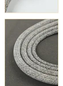 Close-up macro view of durable braided pet leash showing high-density woven texture