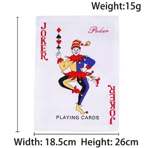 Jouet couineur en peluche pour chien disque volant avec motif de carte à jouer Joker