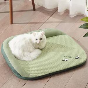 Zomerse koelmat voor honden en katten met ademend mesh en schattig panda-ontwerp