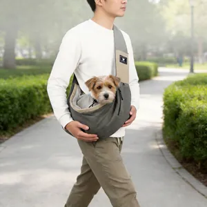 Portable Pet Carrier Sling Bag For Cats And Small Dogs Waterproof Nylon Breathable Mesh Sling Cat Carrier Bag With Adjustable Shoulder Strap For Outdoor Travel