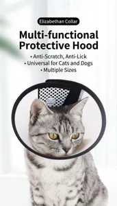 Adjustable transparent Elizabeth collar for cats and dogs anti-lick surgery recovery
