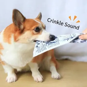 Juguete arrugado para perros con forma de periódico y sonido para el perro feliz