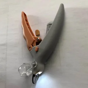 Professional pet nail clipper with LED light and splash guard for dogs and cats