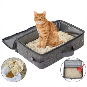 Tragbare faltbare Katzentoilette aus wasserdichtem Oxford-Gewebe für Reisen und Unterwegs