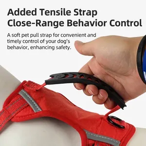 Professional heavy-duty dog harness with padded control handle for medium and large dogs