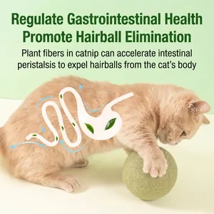 Großer natürlicher Katzenminze-Ball für Katzen zur Verdauungshilfe und Haarballen