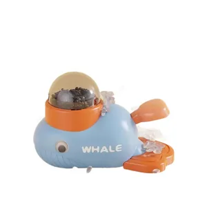 Whale-shaped interactive pet treat dispenser and slow feeder toy for dogs and cats
