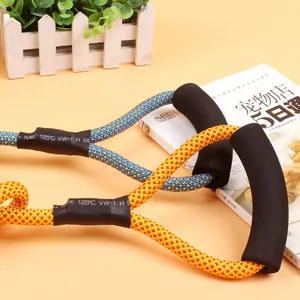 Professional durable heavy-duty climbing rope dog leash with soft foam padded handle