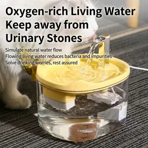 Automatic Cat Water Fountain Ultra Quiet Pet Drinking Dispenser With Filtration System For Cats And Dogs Anti-Dry Burn