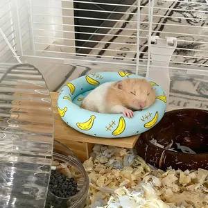 Hamster Kühlmatte Sommer Eisseide Haustier Bett Cartoon Frucht Druck Erfrischende Unterlage Für Hamster Zuckergleiter Meerschweinchen