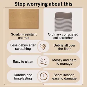 Durable and non-shedding cat scratching mat featuring a washable and wear-resistant texture