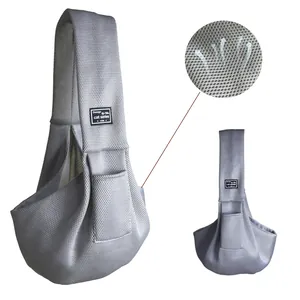 Bolso bandolera transpirable de malla para gatos y perros pequeños estilo de viaje