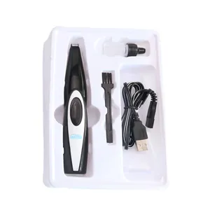Kit cortapelos eléctrico recargable para patas de perros y gatos con cable USB