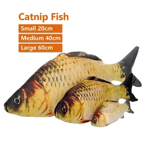 Realistic Simulation Fish Cat Toy Interactive Catnip Plush Toy Soft Chew Molar Toy For Cats Kitten Boredom Relief Pet Supplies