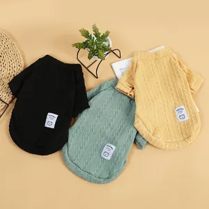 Warme Zopfstrick-Pullover für Katzen und kleine Hunde, 3er-Set in verschiedenen Farben.