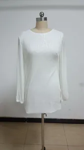 Elegant white sequined mini dress with lantern sleeves and crew neck for women