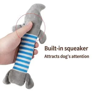 Plush squeaky dog toy with built-in sound airbag for pet interactive training play