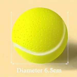 Balle sonore en vinyle jaune pour chien pour l'entraînement et le nettoyage des dents