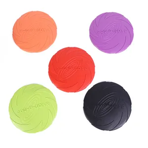 Set bunter Silikon-Hundefrisbees für interaktives Spiel und Apportiertraining