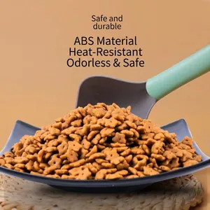 Cuchara de ABS duradera para comida de perros y gatos con croquetas en forma de estrella