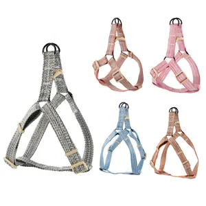 Comfortable and adjustable anti-pull dog harness vest for small dogs in five colors