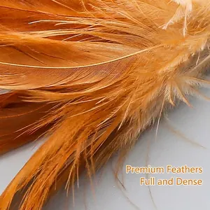 High-quality natural brown feather replacement head for interactive cat teaser wand