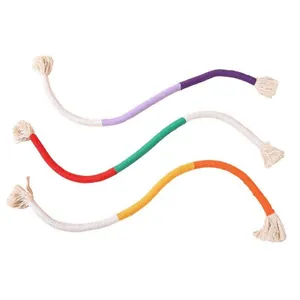 Giocattolo da Masticare in Corda di Cotone Intrecciata per Gatti Pulizia Dentale Sollievo dalla Noia Accessori Giocattoli con Erba Gatta