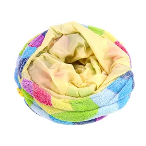 Collapsible Rainbow Cat Tunnel Toy With Crinkle Paper And Hanging Ball Durable Polyester Scratch Resistant Pet Tube Toy For Indoor Cats