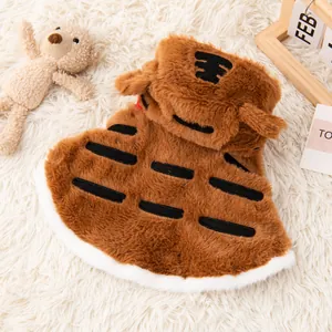 Mantello in Peluche per Cani e Gatti con Motivo Tigrato Caldo Mantello Invernale Morbida Coperta in Pile per Animali Domestici