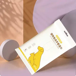 Gants de toilette jetables pour animaux sans rinçage pour chiens et chats, doux.