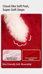 Vista macro detallada que muestra la textura suave del felpa rojo para mantas y camas de mascotas