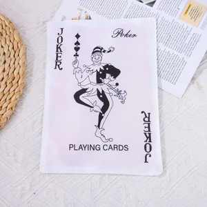 Detailed view of the Joker playing card themed squeaky dog toy made of fabric