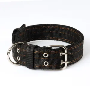 Collier pour chien en nylon épais à 4 couches avec double boucle pour grandes races