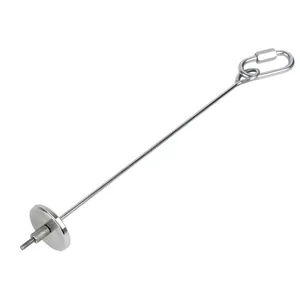 Premium stainless steel bird fruit fork treat skewer for parrots with hanging carabiner