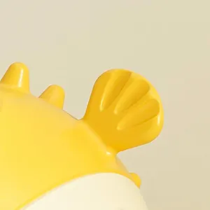 Close-up of a durable yellow pet chew toy with super bite-resistant texture