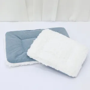 Plush double-sided sleeping mat for small pets like hamsters and sugar gliders in blue