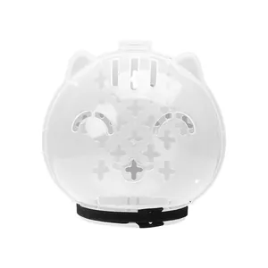 Professionelle transparente Kunststoff-Katzenhaube zur Pflege und zum Beißschutz