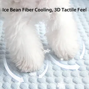 Alfombrilla refrescante para mascotas con fibra de hielo 3D para cama perro