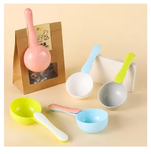 Cuchara multifuncional para comida de mascotas con clip de cierre para bolsas