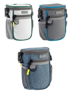 Sacs de dressage portables pour animaux en blanc, gris et bleu pour friandises pour chiens