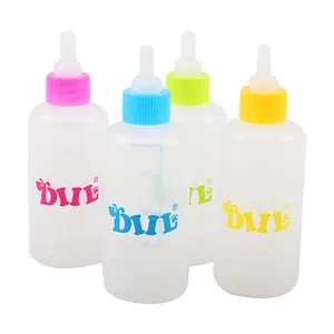 60ml pet nursing bottle set with colorful caps for feeding newborn puppies and kittens