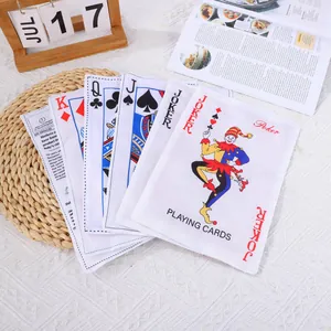Interactive crinkle playing card squeaky dog toy set with Joker and King designs