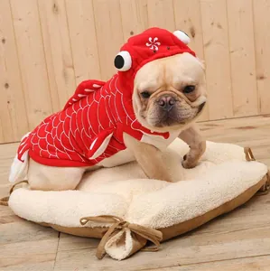 Costume da pesce rosso per cani e gatti travestimento per Halloween