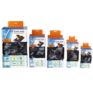 Camouflage pet cooling gel mats in multiple sizes from S to XL for dogs