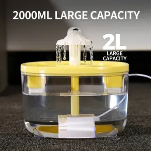 2L automatischer Trinkbrunnen für Katzen mit transparentem Tank und 2000ml Inhalt