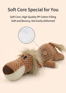 Détail d'un jouet en peluche pour chien avec rembourrage en coton PP doux et durable
